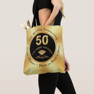 Bolsa Tote FOTO e personalizado, presente de 50 anos,