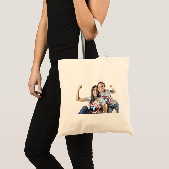 Bolsa Tote Foto e texto personalizados. (Frente (produto))