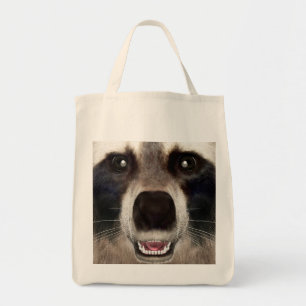 Bolsa Tote Foto Engraçada De Animais Cute Raccoon Head