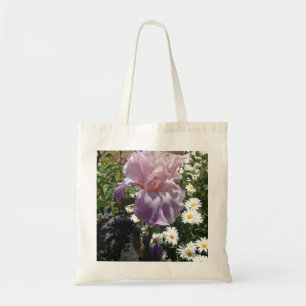Bolsa Tote Foto floral da Flor Roxo Iris