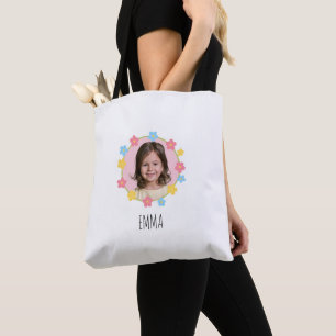 Bolsa Tote Foto Floral Personalizada com Nome
