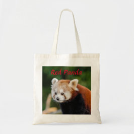 Bolsa Tote Foto Fofa de Panda Vermelho