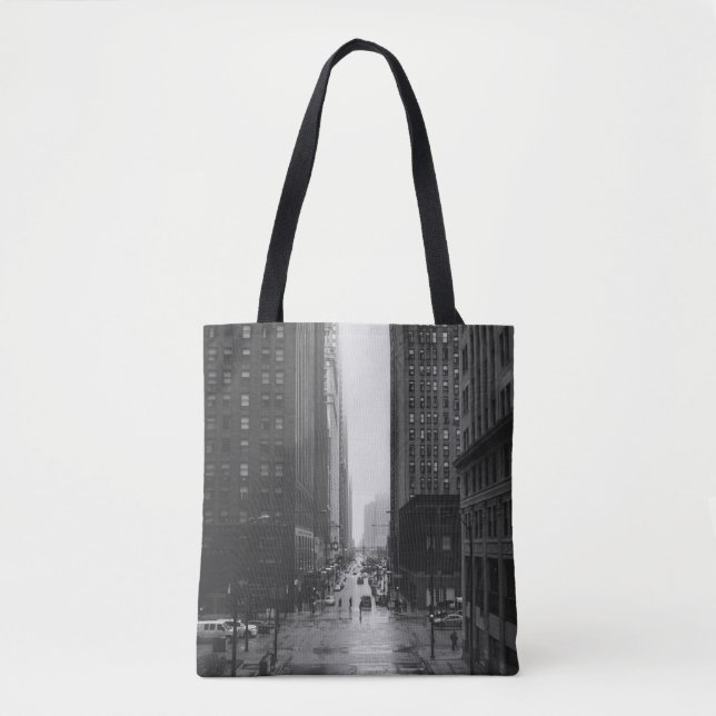 BOLSA TOTE FOTO GRAYSCALE DA RUA CIDADE (Frente)