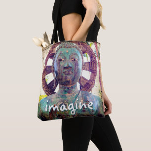 Bolsa Tote Foto Imaginária Do Buda Turquesa Hawaii - Script B