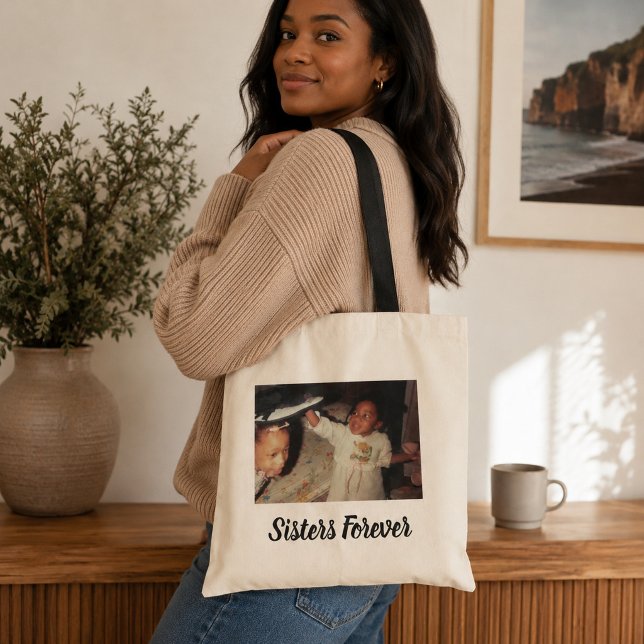Bolsa Tote Foto Irmãs Para Sempre  (Criador carregado)