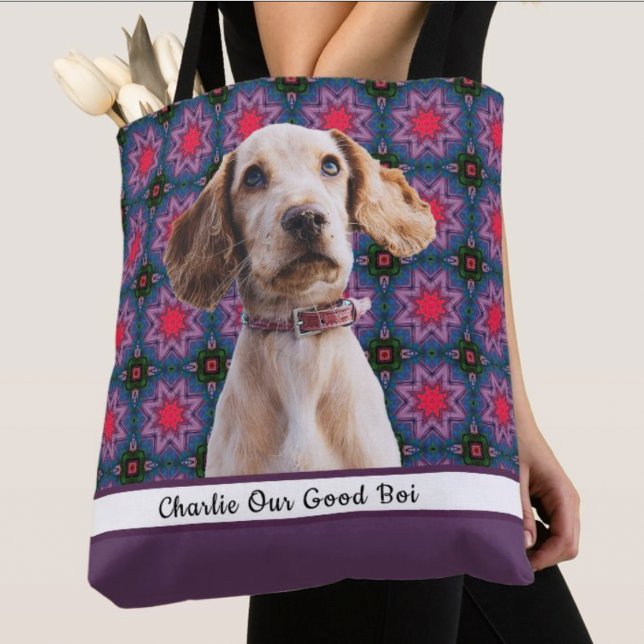Bolsa Tote Foto moderna bonita presente Cachorro de papoila m (Criador carregado)