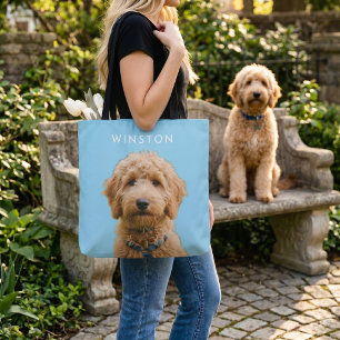 Bolsa Tote Foto Nome de Cachorros Personalizados - LEIA A DES