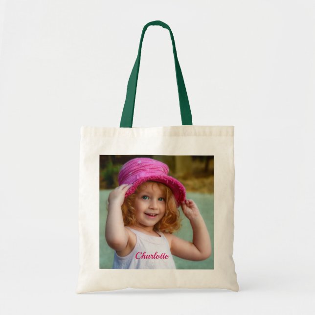Bolsa Tote Foto personalizada da família personalizada (Frente)
