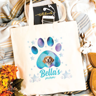 Bolsa Tote Foto Personalizada Da Pata Da Mãe Do Cão