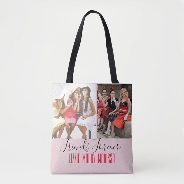 Bolsa Tote Foto personalizada de amizade divertida (Frente)