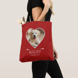 Bolsa Tote Foto Personalizada de Cachorro Vermelho