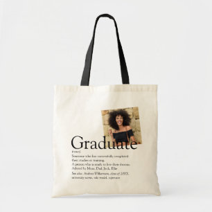 Bolsa Tote Foto Personalizada de Definição de Graduado