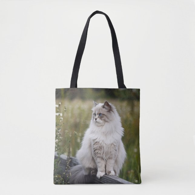 Bolsa Tote Foto Personalizada do Cat Lover (Frente)