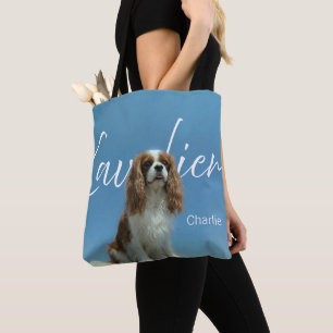 Bolsa Tote Foto Personalizada do Cavalier King Charles Spanie