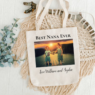 Bolsa Tote Foto personalizada do melhor nana nunca