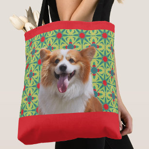 Bolsa Tote Foto personalizada do primeiro Pet Difts Cão Por c