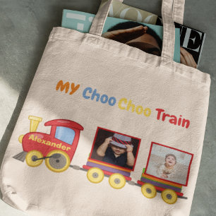 Bolsa Tote Foto personalizada dos meninos de aniversário do