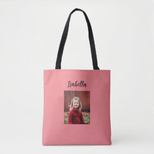 Bolsa Tote Foto personalizada e nome do filho