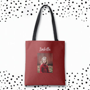 Bolsa Tote Foto personalizada e nome do filho