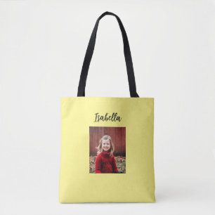 Bolsa Tote Foto personalizada e nome do filho