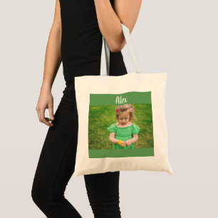 Bolsa Tote Foto personalizada e Tote Bag de nome
