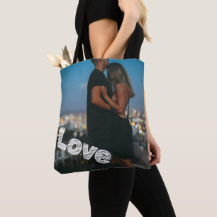 Bolsa Tote Foto personalizada exclusiva de amor