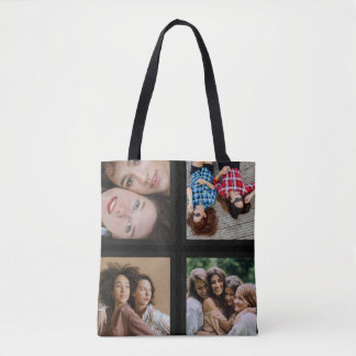 Bolsa Tote Foto personalizada exclusiva de colagem de fotos 4