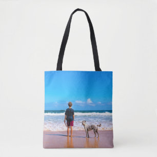 Bolsa Tote Foto Personalizada Faça Seu Próprio Design I Lov