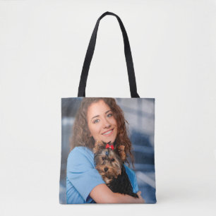 Bolsa Tote Foto personalizada Personalizar cópia da família