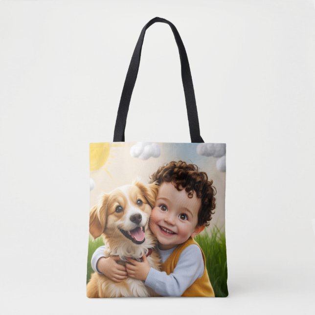 Bolsa Tote Foto Personalizada Simples Driver de Golfe Persona (Frente)