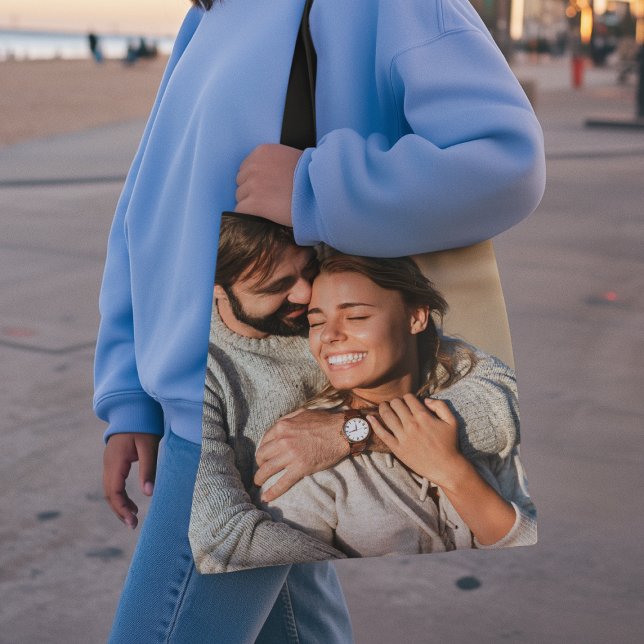 Bolsa Tote Foto Personalizada Sua Própria 2 Imagens De Dois L (Criador carregado)