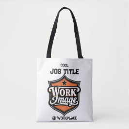 Bolsa Tote Foto Personalizada Título do Cargo e Local de Trab