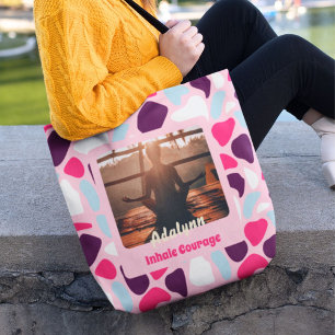 Bolsa Tote Foto personalizada Yoga Lover Professora Mãe Mulhe