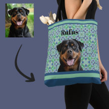 Foto Pessoal de Cachorro Pet com Padrão Verde de M
