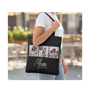 Bolsa Tote Foto Preta 3 da Mãe Estabelecida