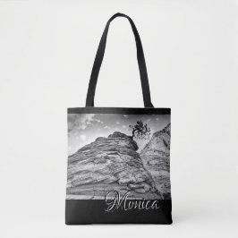 Bolsa Tote Foto preto e branco personalizada dos bonsais de