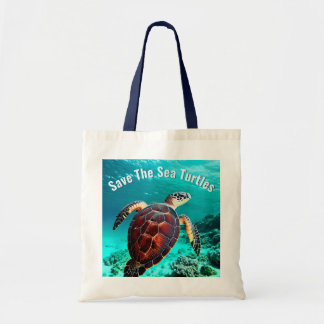 Bolsa Tote Foto - Tartaruga Realista do Mar | Salvar as tarta