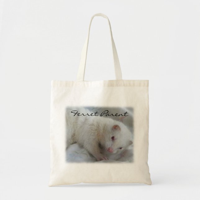 Bolsa Tote Foto White Albino Ferret (Frente)