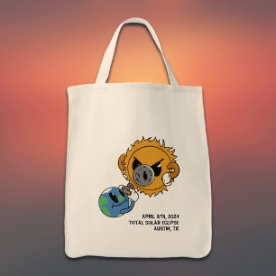 Bolsa Tote Fotobomb Solar Eclipse 2025 Personalizado