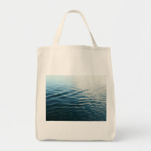 Bolsa Tote Fotografia Abstrata da Natureza Tons de Água Azul