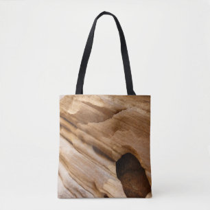 Bolsa Tote Fotografia Abstrata da Parede do Zion Canyon I