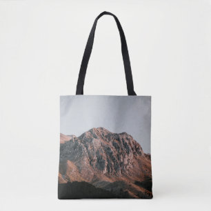 BOLSA TOTE FOTOGRAFIA AERIAL DA COROA E DA CINZA MOUNTAIN RAN