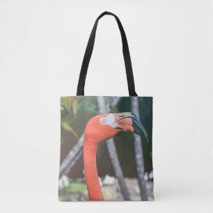 Bolsa Tote Fotografia aproximada de pássaro vermelho-de-pesc