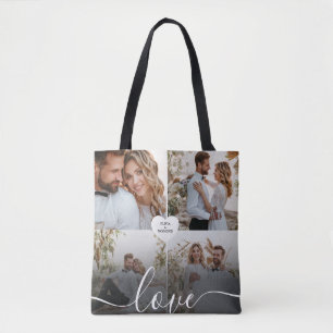Bolsa Tote Fotografia da Collagem de Amor design