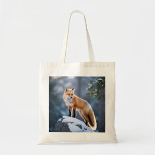 Bolsa Tote Fotografia da Fox Maiestosa de Inverno