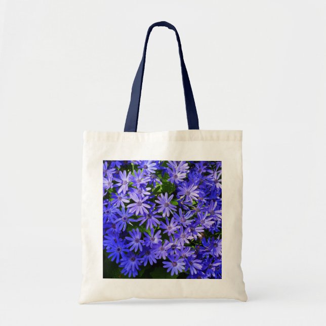 Bolsa Tote Fotografia da Natureza das Flores Azuis (Frente)