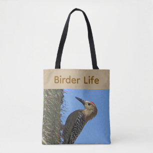 Bolsa Tote Fotografia da Natureza Pica-Pau Vida de Observador