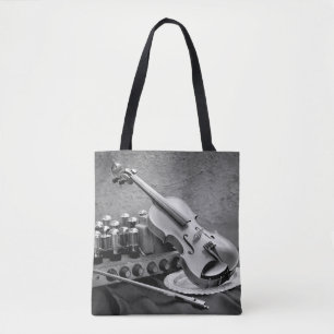 Bolsa Tote Fotografia de arte contínua sobre músico