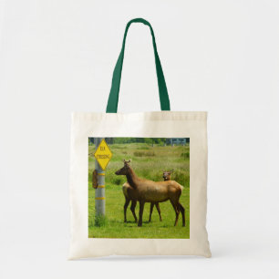 Bolsa Tote Fotografia de Elk Crossing California Willife