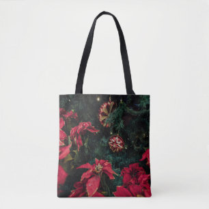 BOLSA TOTE FOTOGRAFIA DE FOCO SELETIVO DO PLANO DE POINSETTIA